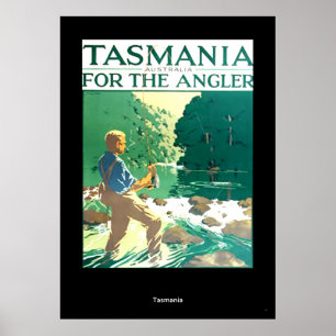 Vintage reseaffisch Tasmanien Australien Poster