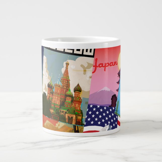 Vintage reseaffischer jumbo mugg (Framsidan)