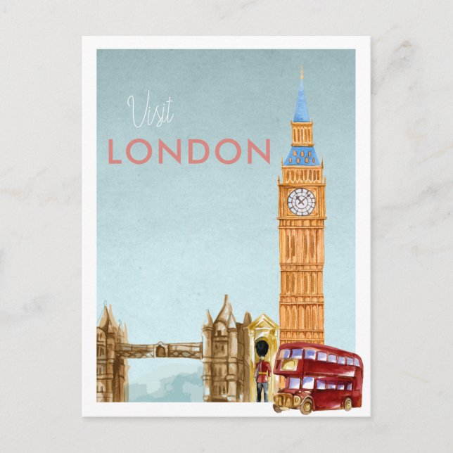 Vintage resehandlingar | London Vykort (Framsida)