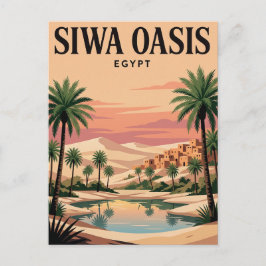 Vintage resehandlingar postkort | Siwa Oasis, Egyp Vykort