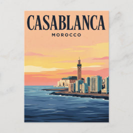 Vintage resehandlingspostkort | Casablanca, Marock Vykort