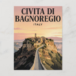 Vintage resehandlingspostkort | Civita di Bagnoreg Vykort