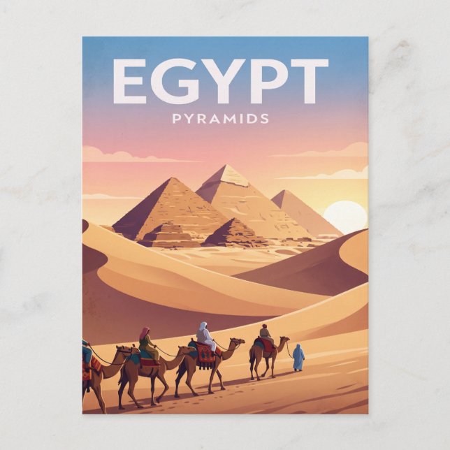 Vintage resehandlingspostkort | Egypten Vykort (Framsida)