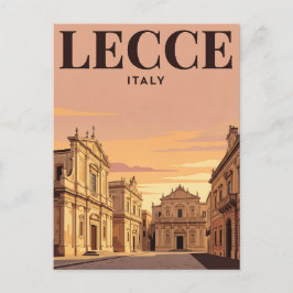 Vintage resehandlingspostkort | Lecce, Italien Vykort