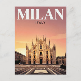 Vintage resehandlingspostkort | Milano, Italien Vykort