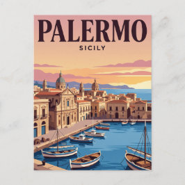 Vintage resehandlingspostkort | Palermo, Italien Vykort