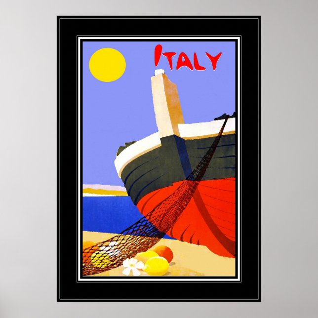 Vintage resemal för Italien Poster (Framsidan)
