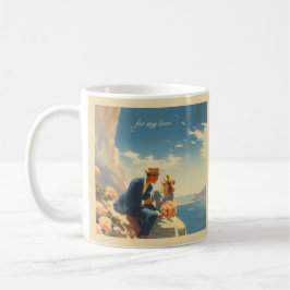 Vintage resemalj, valentine anpassningsbar kaffemugg