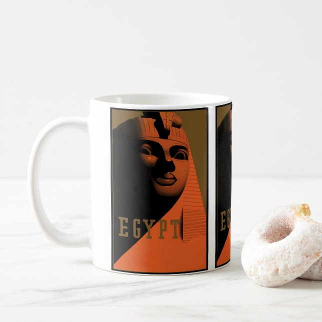 Vintage resemalmanacka med Sfinxen, Egypten, Afrik Kaffemugg (Med munk)