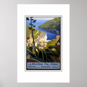 Vintage resemålning La Rivera Italienne Poster