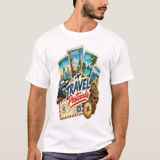 Vintage-resemålsticker – Retro värld T Shirt