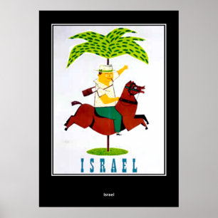 vintage Resemärkesaffisch Israel Poster