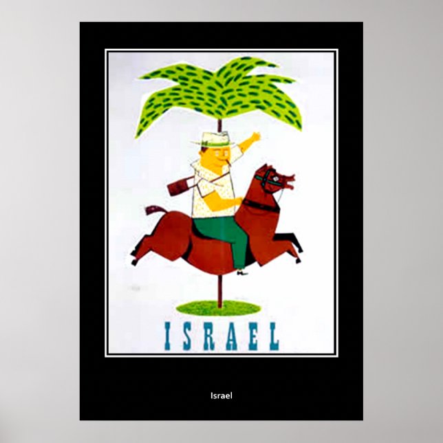 vintage Resemärkesaffisch Israel Poster (Framsidan)