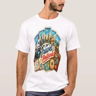 Vintage-resemärkningar – Retro värld T Shirt