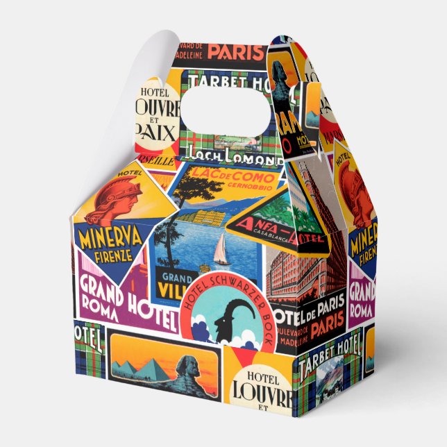 Vintage resemöbler presentaskar (Framsidan Sidan)