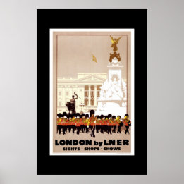 Vintage resemotiv Londons affisch