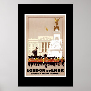Vintage resemotiv Londons affisch