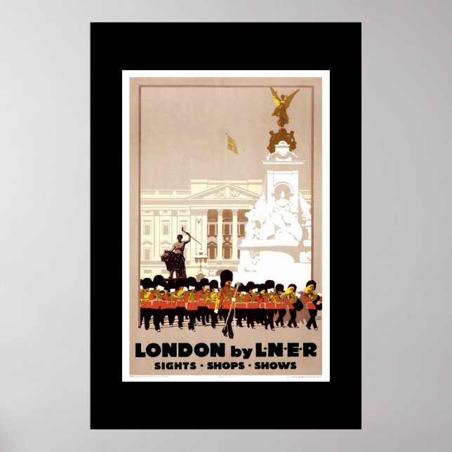 Vintage resemotiv Londons affisch (Framsidan)