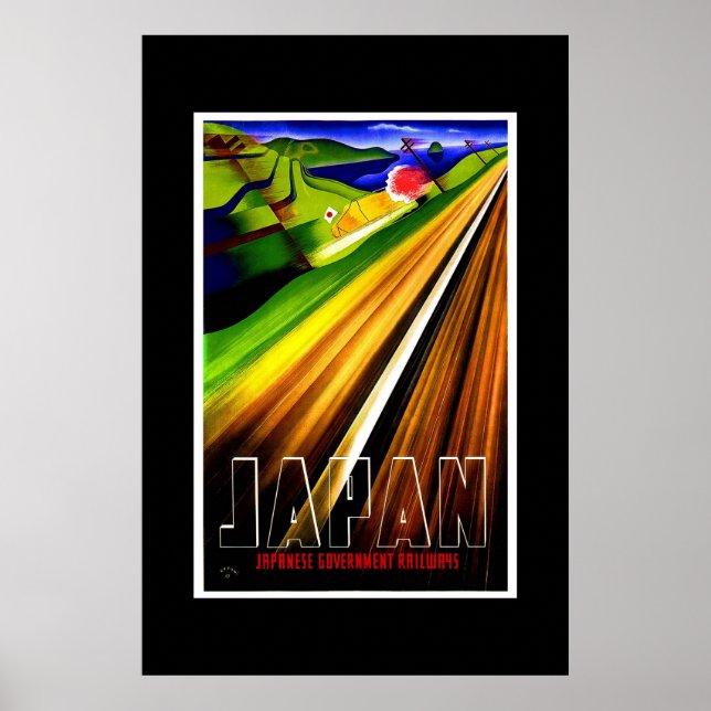 Vintage reseplakat Japan Railways Poster (Framsidan)
