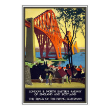 Vintage reseplakat London Skottland