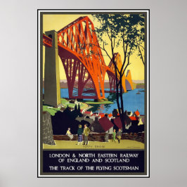 Vintage reseplakat London Skottland Poster