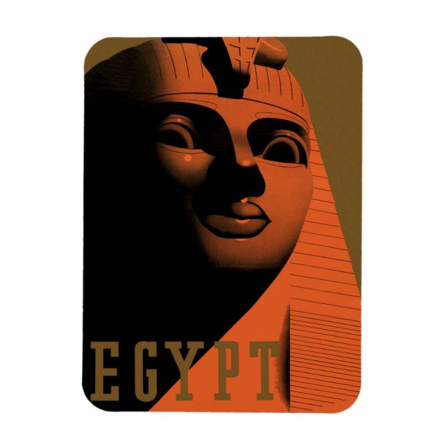 Vintage reseplakat med Sfinxen, Egypten, Afrika Magnet (Vertikal)