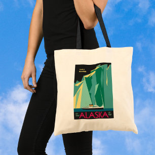 Vintage reseplakat, Taku Glacier, Alaska Tygkasse