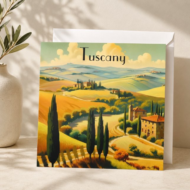 Vintage reseplakat Tuscany landsbygd (Skapare uppladdad)