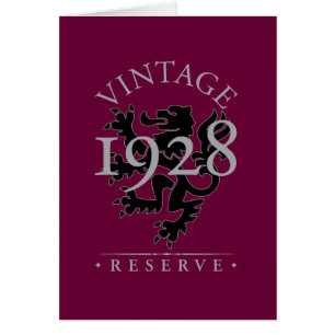 Vintage reserverar 1928 hälsningskort