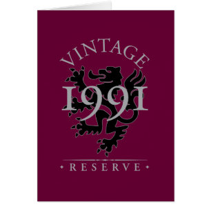 Vintage reserverar 1991 hälsningskort