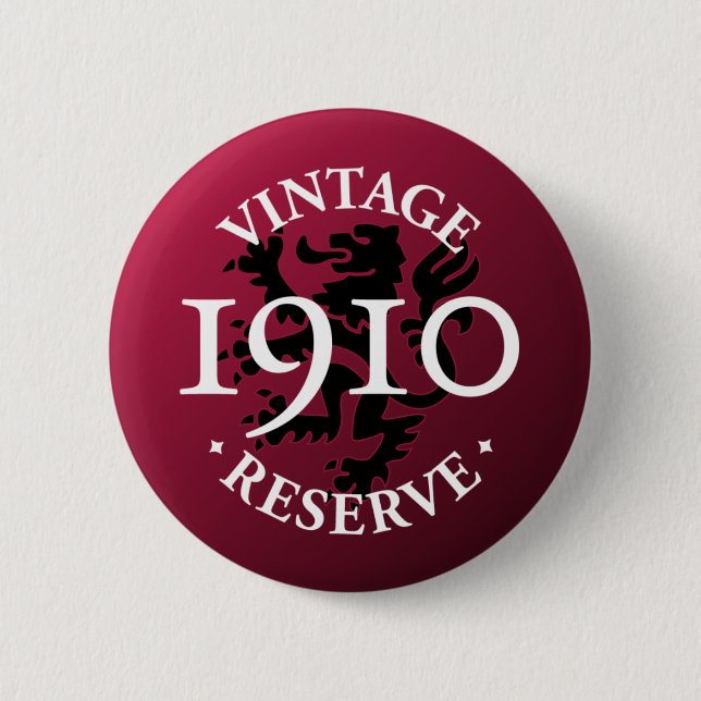 Vintage reserverar Pinback 1910 knäppas Knapp (Framsida)