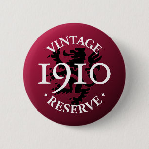 Vintage reserverar Pinback 1910 knäppas Knapp