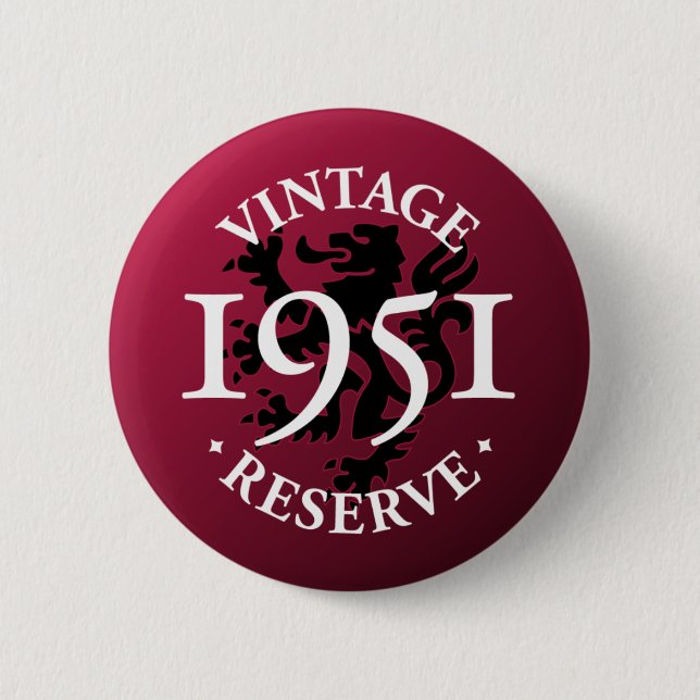 Vintage reserverar Pinback 1951 knäppas Knapp (Framsida)