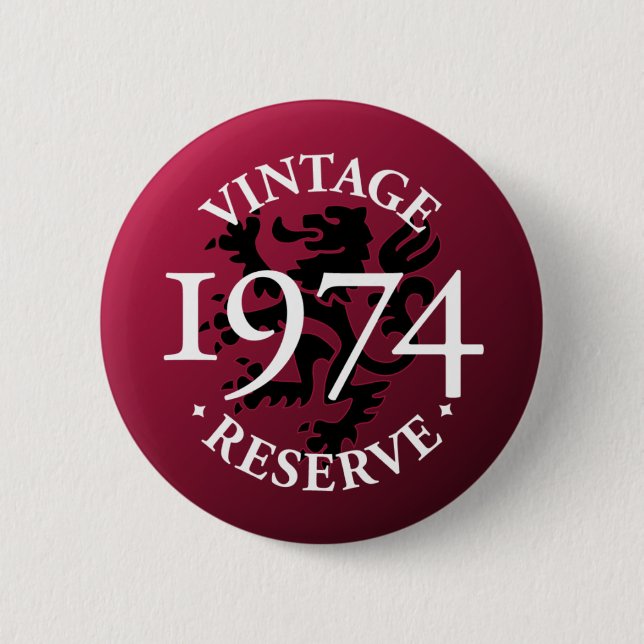 Vintage reserverar Pinback 1974 knäppas Knapp (Framsida)