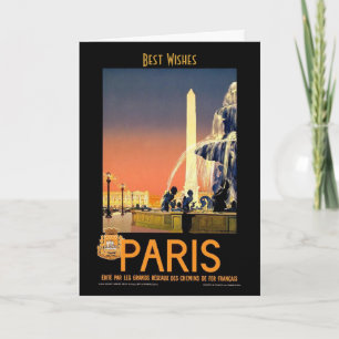 Vintage Reskortsedel Paris Kort