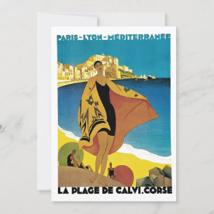 Vintage resor Ads: La Plage de Calvi, Korsika
