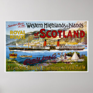 Vintage resor Advert for Scotland 1890's Poster