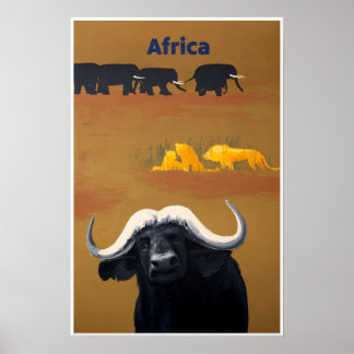Vintage resor affisch för Afrika
