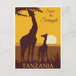 Vintage resor Afrika Tanzania Safari Vykort