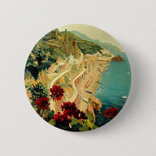 Vintage resor, Amalfi Italienska Kusten Beach Knapp
