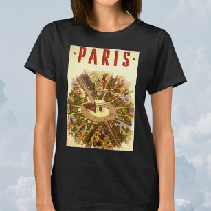 Vintage resor, Arc de Triomphe Paris Frankrike Tee Shirt