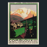 Vintage resor Art Deco Poster Combloux, Frankrike<br><div class="desc">En reproduktion av ett 1920-tal Art Deco poster att Combloux (nära Chamonix),  Savoy,  Mont-Blanc,  Frankrike har renoverats digitalt för att ta fram det ursprungliga färgen,  ännu bättre och åtgärda så många brister som möjligt. Anpassa poster storlekt,  struktur,  gräns och/eller ram till kostym.</div>