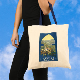 Vintage resor Assisi Italien Francesco Basilica Tygkasse