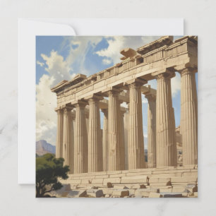 Vintage resor Aten Grekland Parthenon Temple Kort