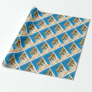 Vintage resor Aten Grekland Parthenon Temple Presentpapper