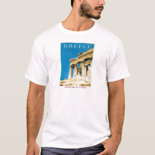 Vintage resor Aten Grekland Parthenon Temple Tee Shirt