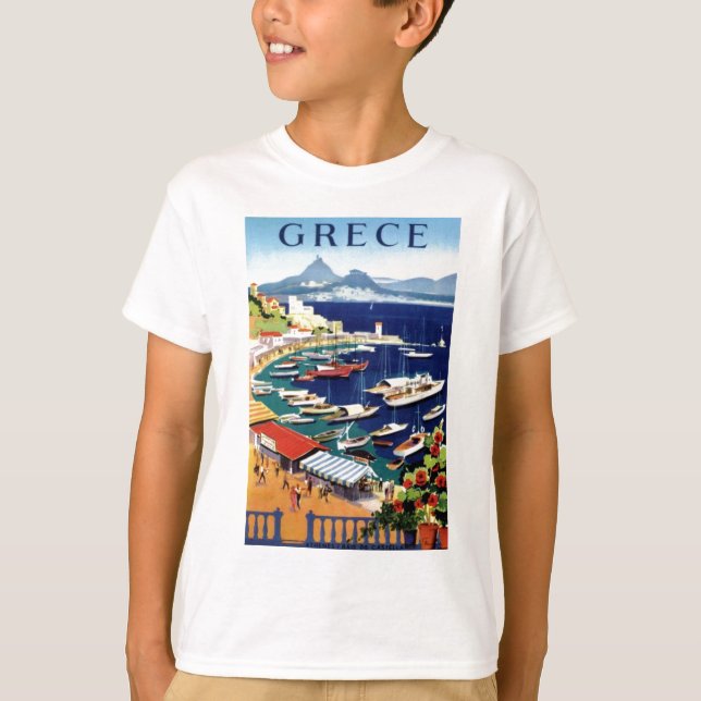 Vintage resor Aten Grekland Tee (Framsida)