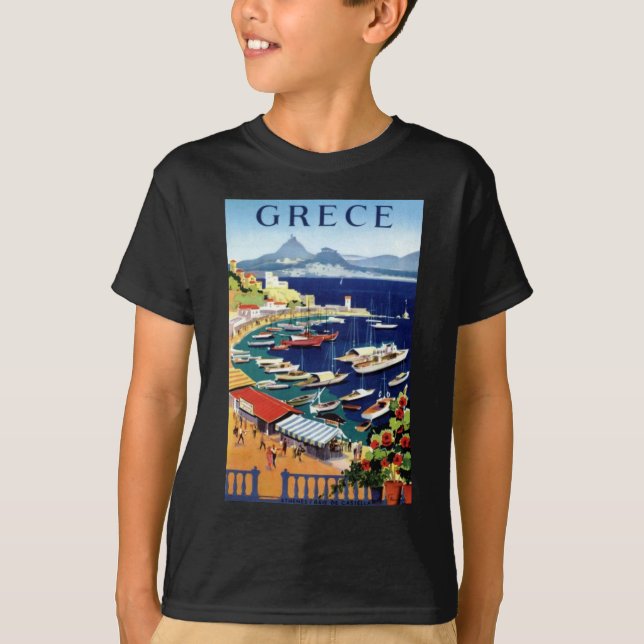 Vintage resor Aten Grekland Tee (Framsida)