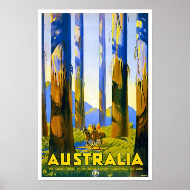 Vintage resor,Australien Poster (Framsidan)
