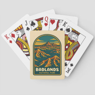Vintage resor Badlands nationalpark Retro Scenia Casinokort